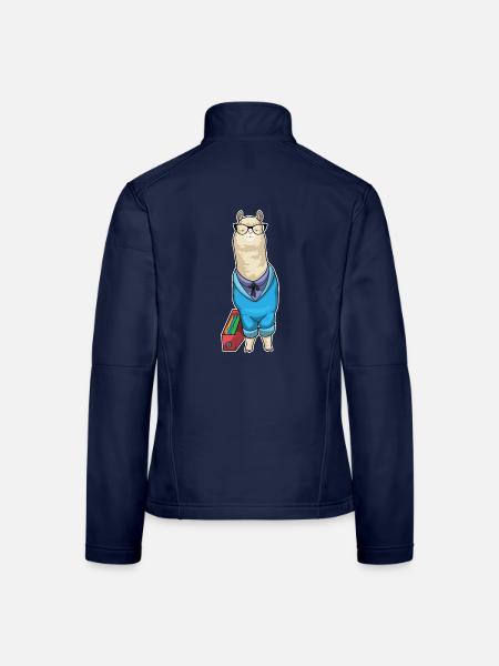 Alpaca Secretary Folder Office - Women's Softshell Jacket - navy - Back