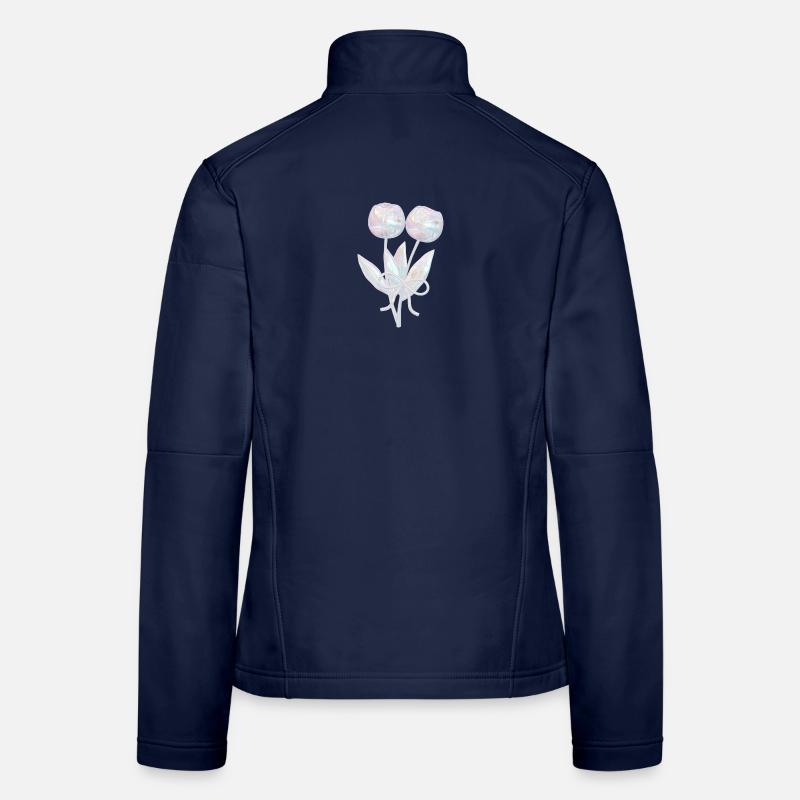 Tulipes irisées avec rosette Veste en tissu softshell Femme