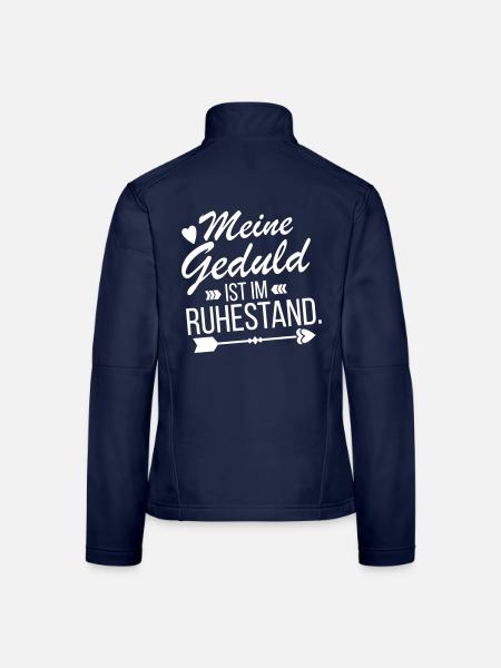 Meine Geduld ist im Ruhestand - Humor - Frauen Softshelljacke - Navy - Hinten