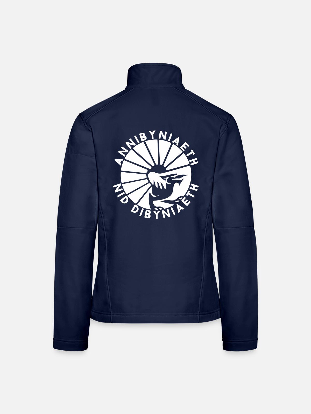 Annibyniaeth Nid Dibyniaeth - Frauen Softshelljacke - Navy - Hinten