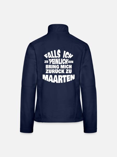 Geschenk für Maarten - Frauen Softshelljacke - Navy - Hinten