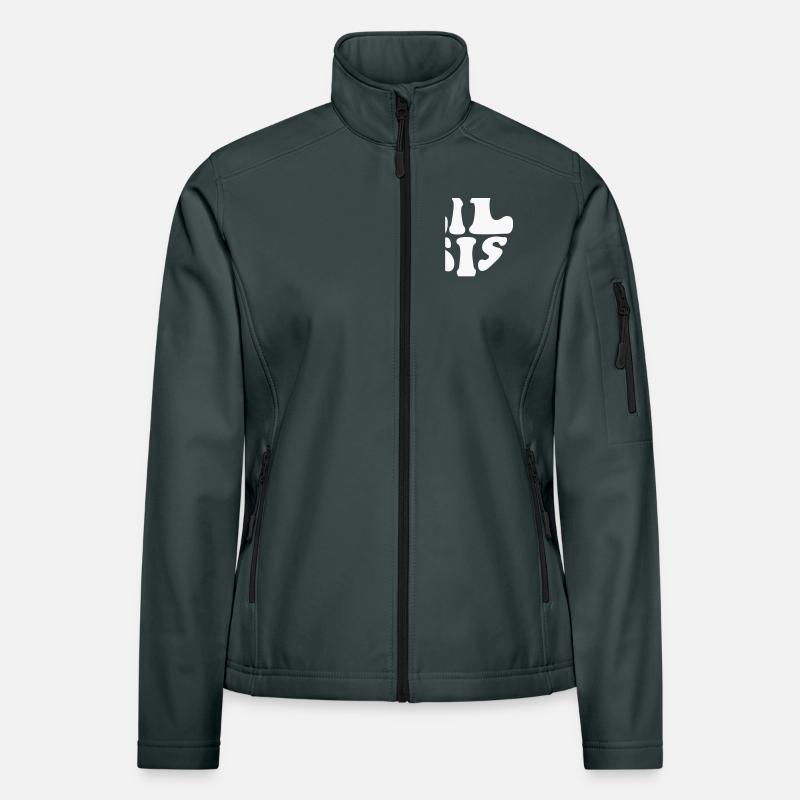 Lil Sis Herz-Logo – Schwester – Anpassbare Farbe Frauen Softshelljacke