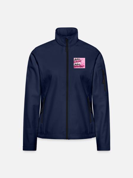 Andere Körper, Andere Geschichten - Frauen Softshelljacke - Navy - Vorne