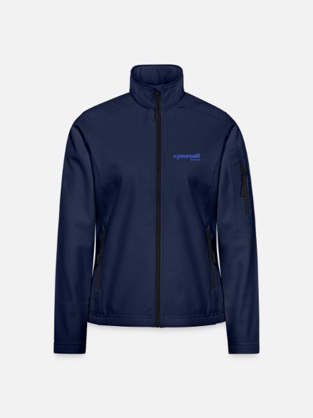Love yourself - Statement Desing - Frauen Softshelljacke - Navy - Vorne