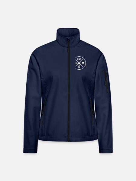Dog Mom Hunde Mama Herz Pfote Hund Hundemama - Frauen Softshelljacke - Navy