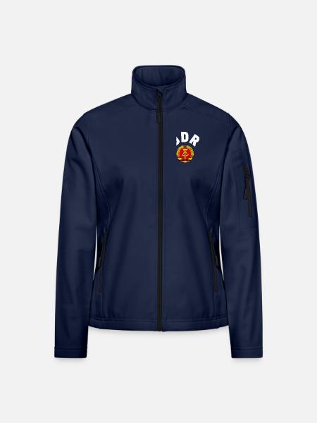 DDR 1974 WM Nationalmannschaft Retro Shirt Tasche - Frauen Softshelljacke - Navy