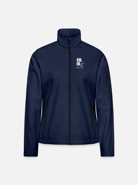 ICH. DU. LÄUFT. - Frauen Softshelljacke - Navy