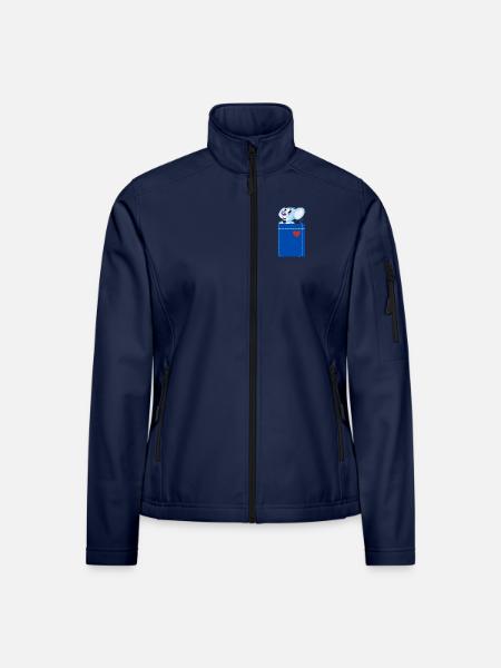 Mouse in a pocket - Kids Tee - Frauen Softshelljacke - Navy - Vorne