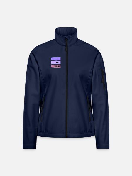 💜✊ I AM FEMINIST – Statement Shirt - Frauen Softshelljacke - Navy