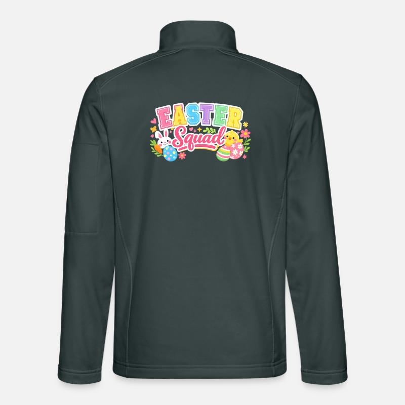 Easter Squad Colorful Eggs Chick Unisex Softshell Jacket