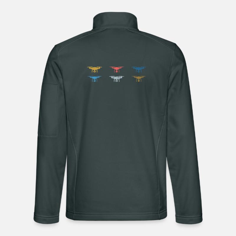 Heartbeat Drone Drones - Veste en tissu softshell Unisexe - gris foncé