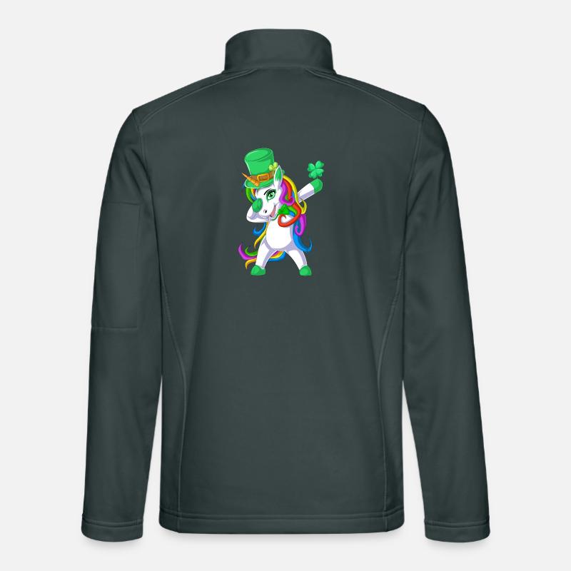 dabbing unicorn st patricks day Unisex Softshell Jacket