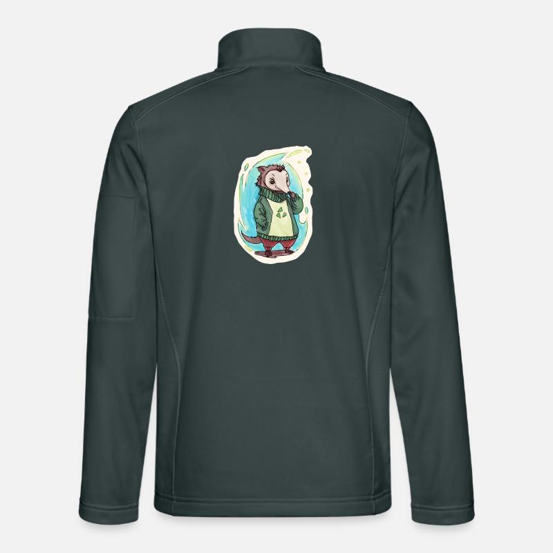 Green Reycling Bear - Unisex Softshell Jacket - mouse grey