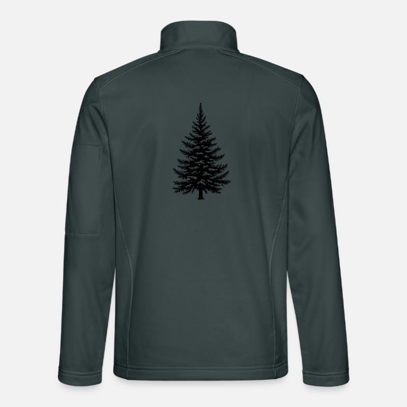 Tree Spruce Fir Conifer Vector - Unisex Softshell Jacket - mouse grey