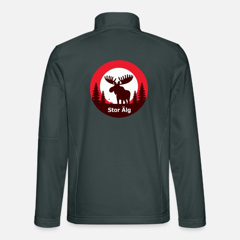 Stor älg - Unisex Softshelljacke - Dunkelgrau