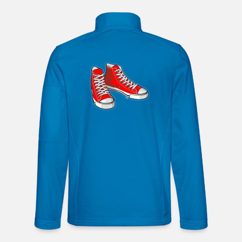 Rote Turnschuhe - Unisex Softshelljacke - Lichtblau