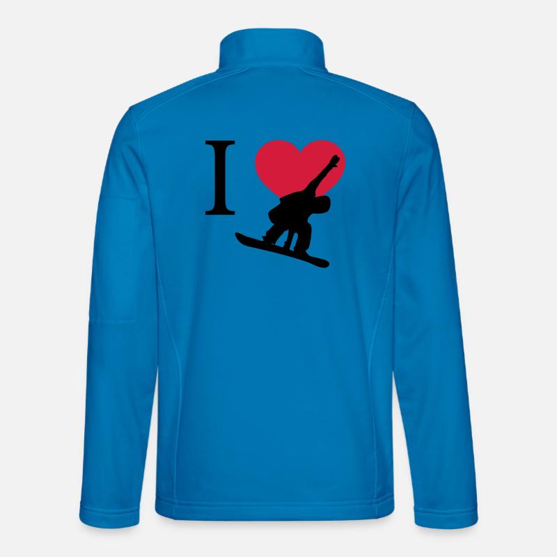 I Love Snowboarding Unisex Softshelljacke