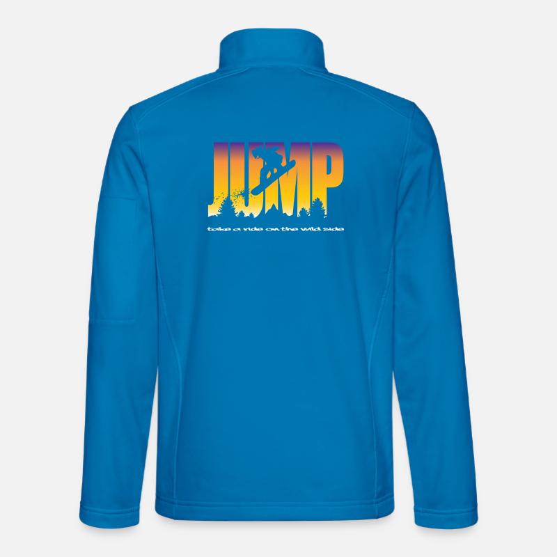 Jump und Snowboarder - Unisex Softshelljacke - Lichtblau