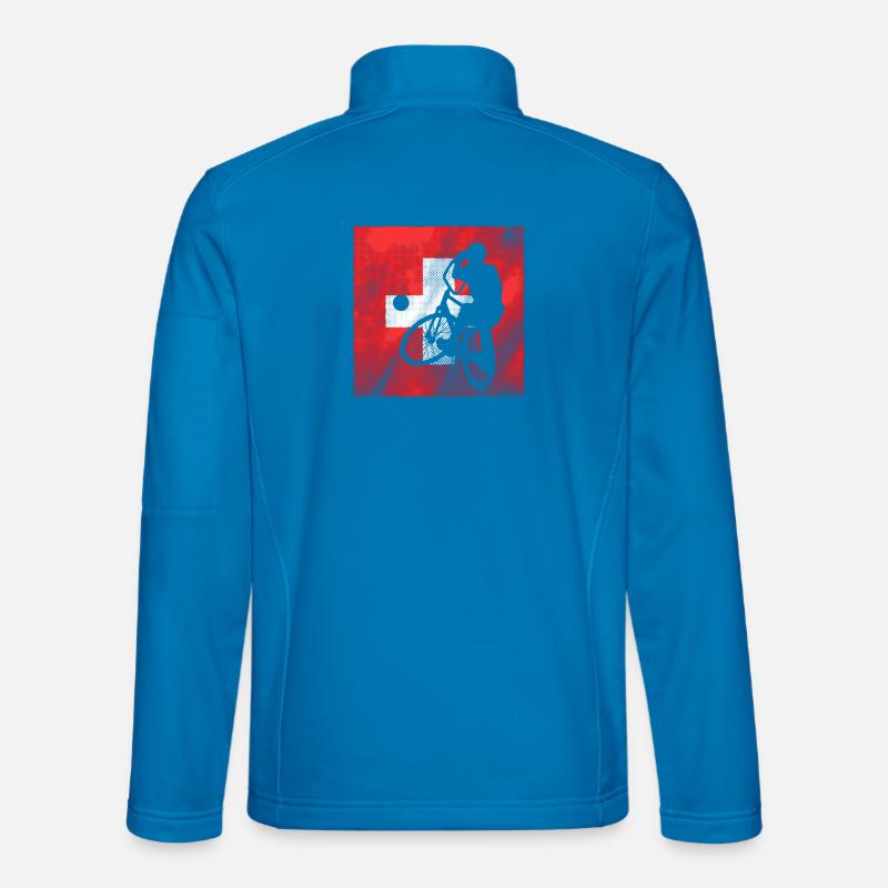 Radball | Flagge Schweiz - Unisex Softshelljacke - Lichtblau