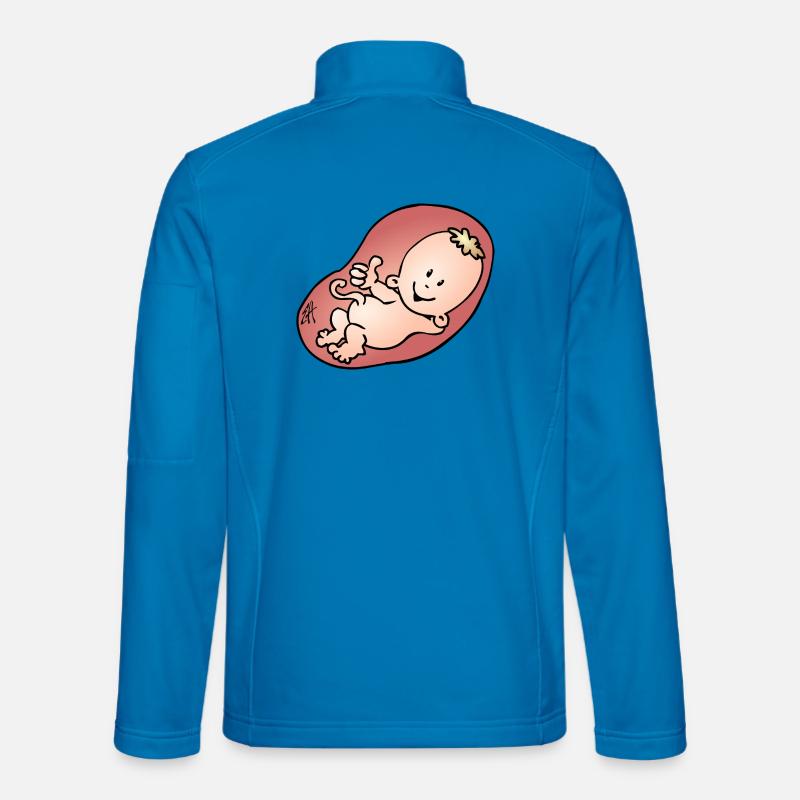 Schwanger - Schwangerschaft - Unisex Softshelljacke - Lichtblau