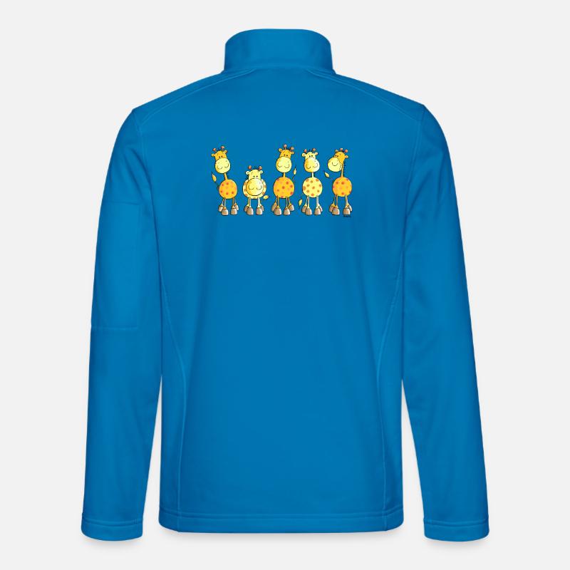 Funny Giraffes - Giraffe - Zoo - Unisex Softshell Jacket - light blue