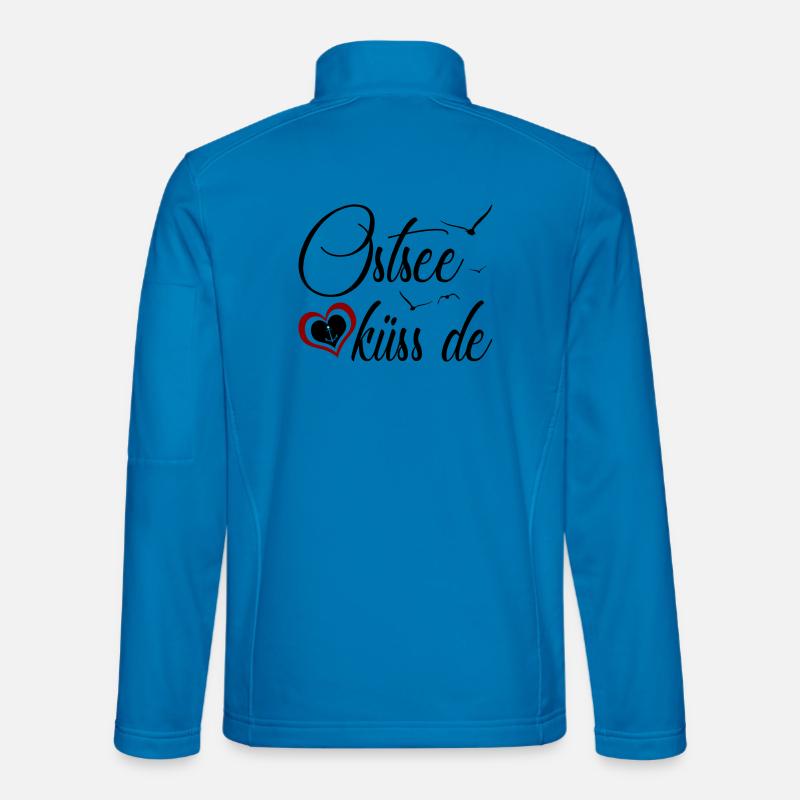 Ostsee küss de - Unisex Softshelljacke - Lichtblau