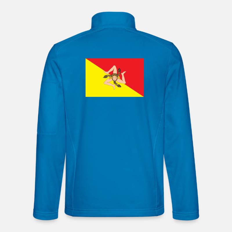 drapeau d’autocollant de l’autocollant de sicile drapeau Sicile Veste en tissu softshell Unisexe