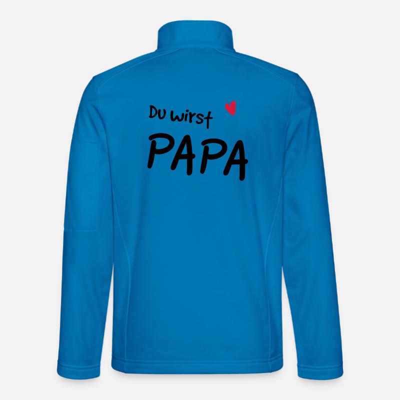 Du wirst Papa - Unisex Softshelljacke - Lichtblau
