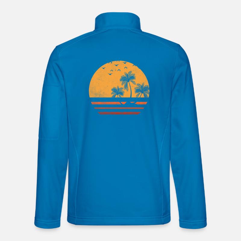 Palm Sunset Silhouette - Unisex Softshell Jacket - light blue