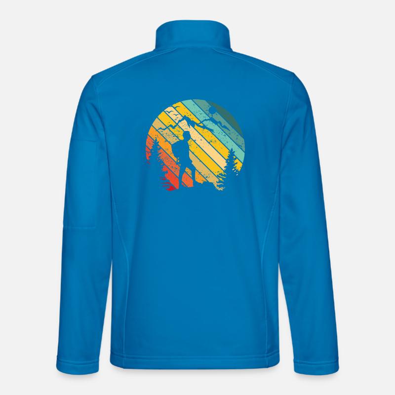 Hiking Retro Sunset Unisex Softshell Jacket