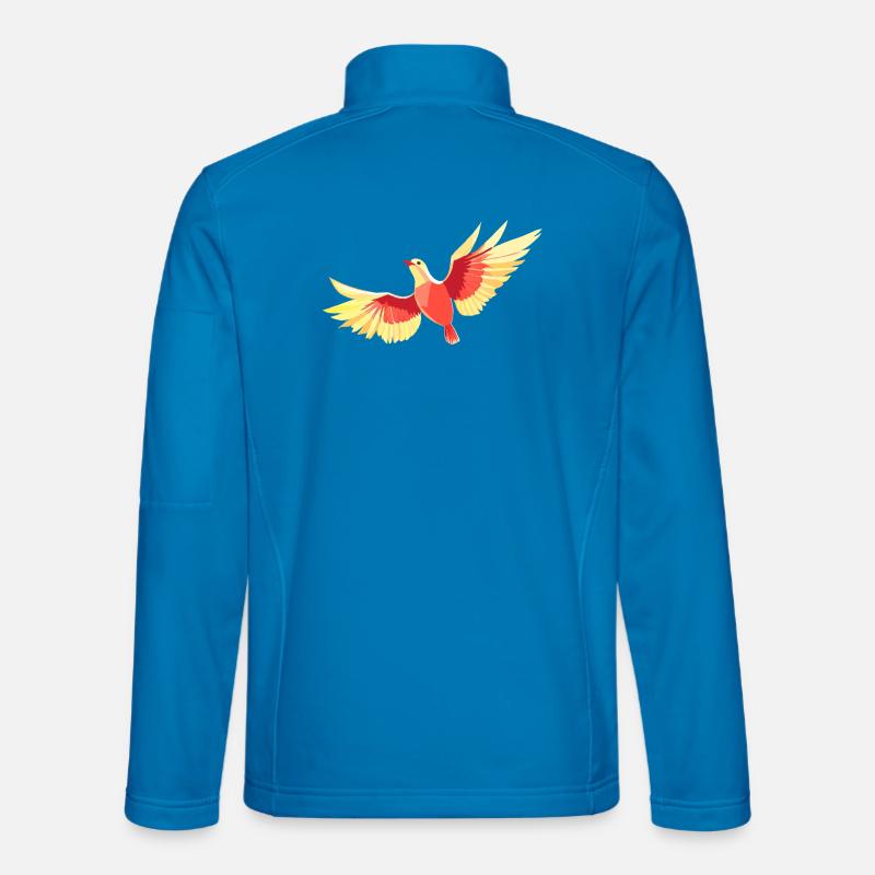 Oiseau planant dans le ciel - Veste en tissu softshell Unisexe - bleu clair