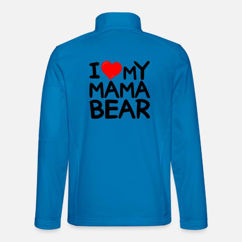 Kocham moją mamę misia - kocham moją mamę misia - Kurtka softshell typu unisex - jasnoniebieski