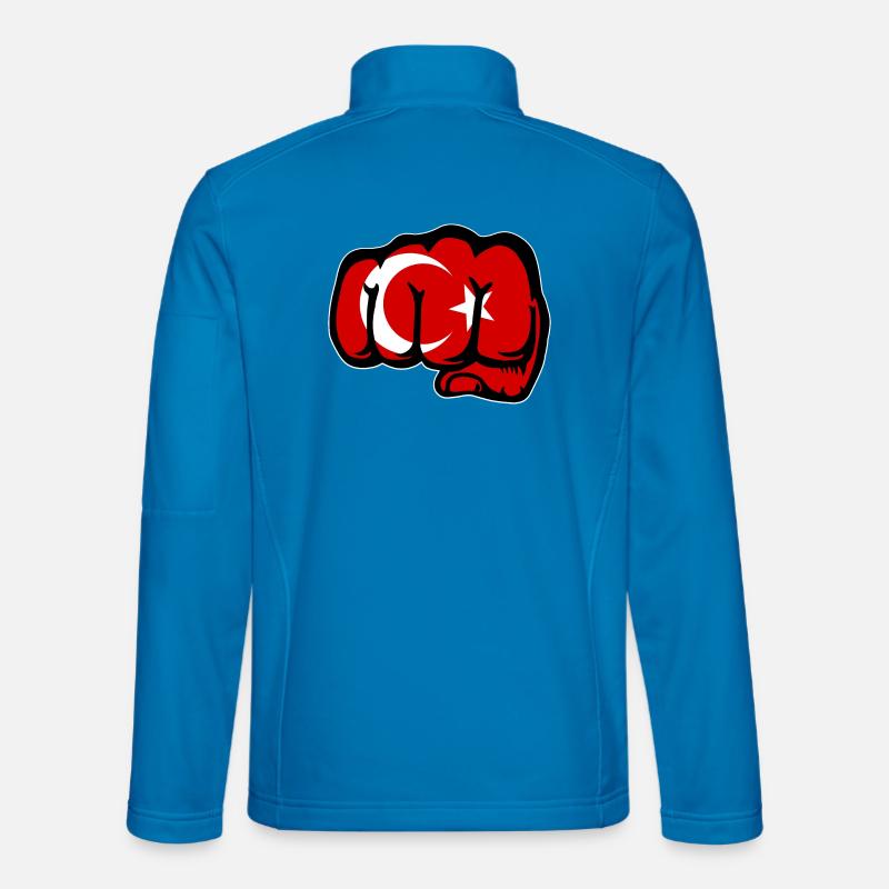 Turkey Flag Hand Fist - Unisex Softshell Jacket - light blue