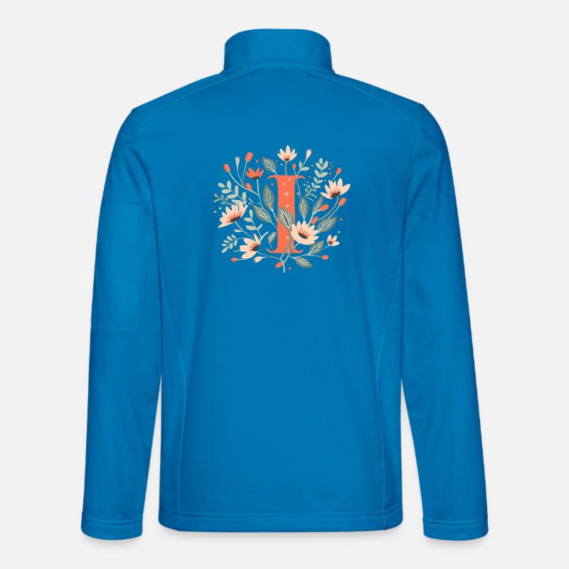 I typography floral - Unisex Softshelljacke - Lichtblau