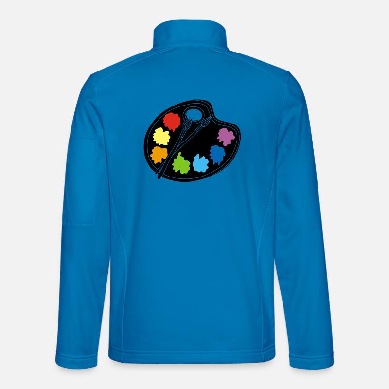 Künstler (Schwarz) - Unisex Softshelljacke - Lichtblau