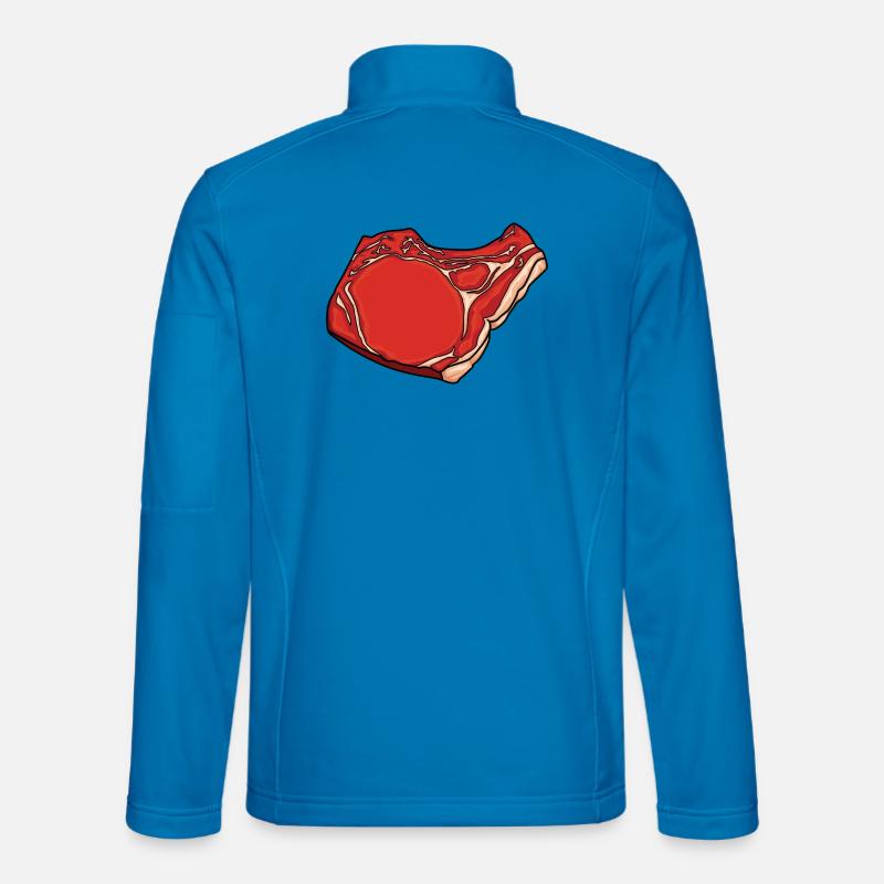 Steak Drawing - Unisex Softshell Jacket - light blue