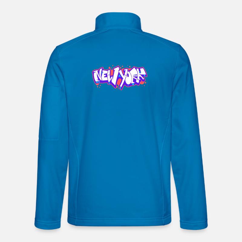 New York Horizontales Graffiti 1 - Unisex Softshelljacke - Lichtblau