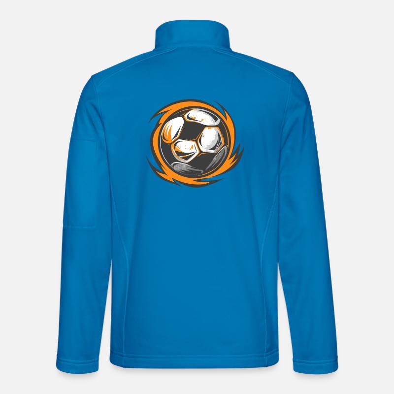 Fußball Illustration - Unisex Softshelljacke - Lichtblau