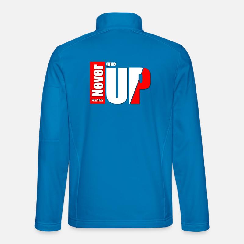 never give up - Unisex Softshell Jacket - light blue