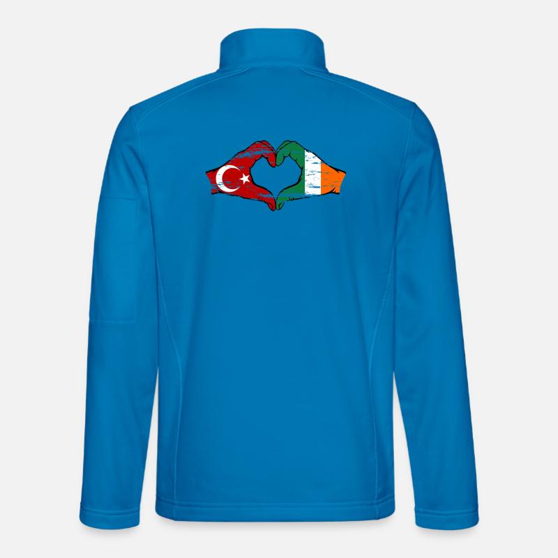 Turkey Ireland Hands Heart Shape Used Unisex Softshell Jacket