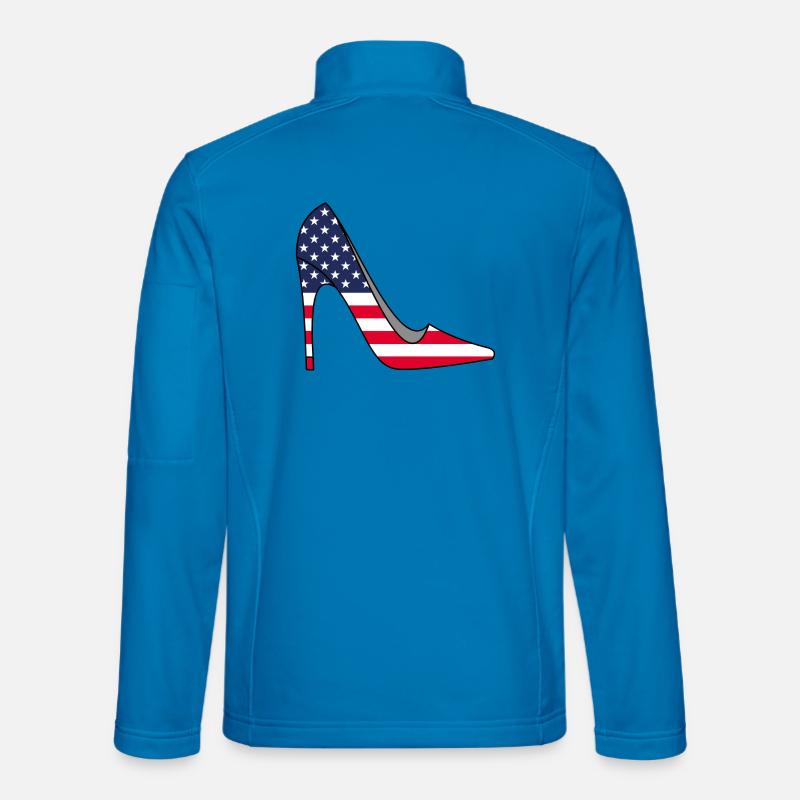 Damenschuhe und Amerika - Unisex Softshelljacke - Lichtblau
