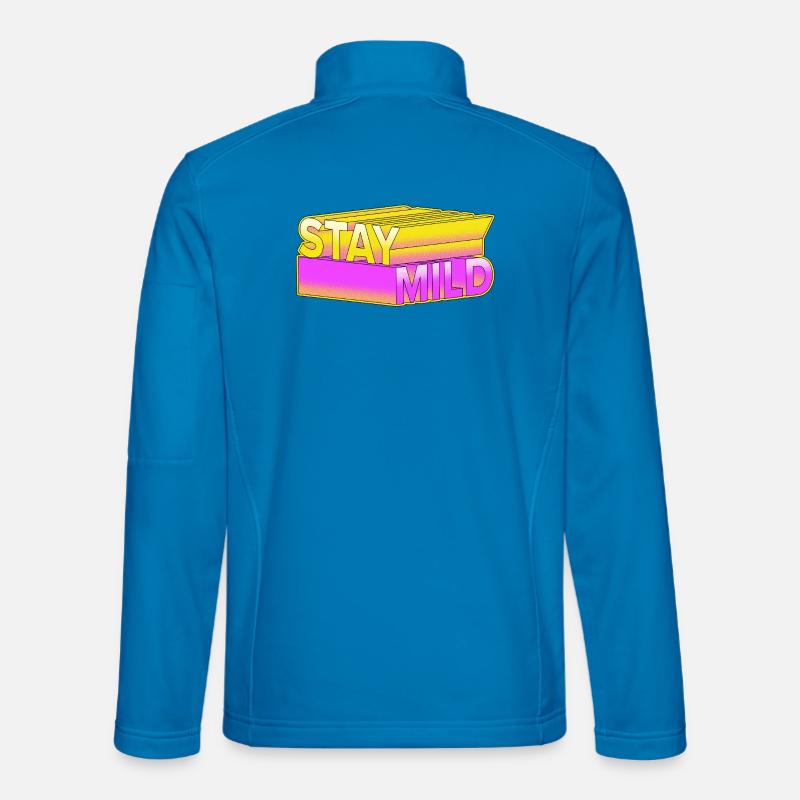 Stay Mild – Neon 3D Retro Look - Unisex Softshell Jacket - light blue