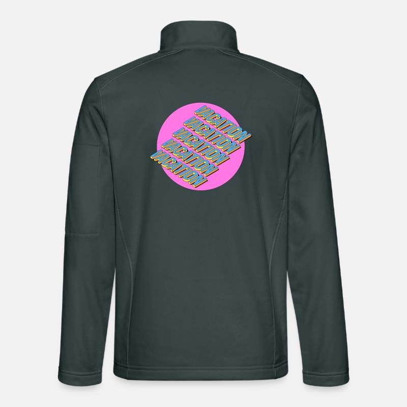 Vacances – Lettrage rétro 3D Veste en tissu softshell Unisexe