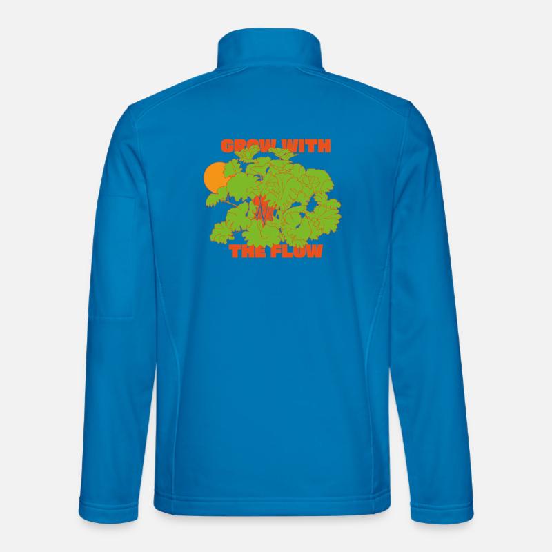 Grow with the Flow Statement - Unisex Softshell Jacket - light blue