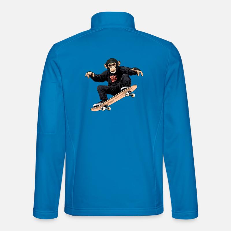 Monkey Skater / Skateboard Monkey - Unisex Softshell Jacket - light blue