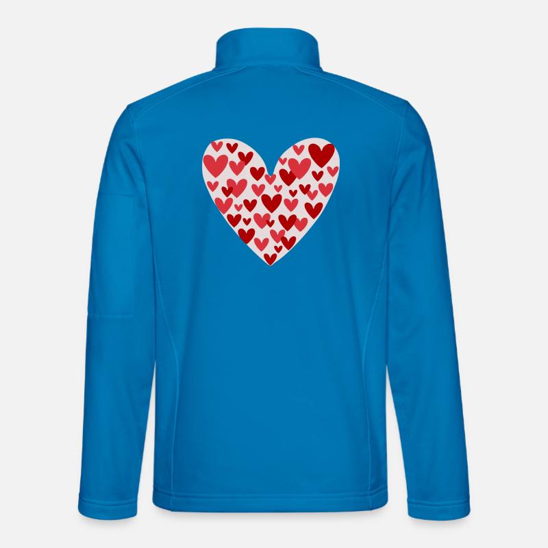 Viele Herzen Muster - Unisex Softshelljacke - Lichtblau