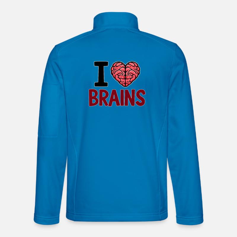 I Love Brains Zombie Saying - Unisex Softshell Jacket - light blue