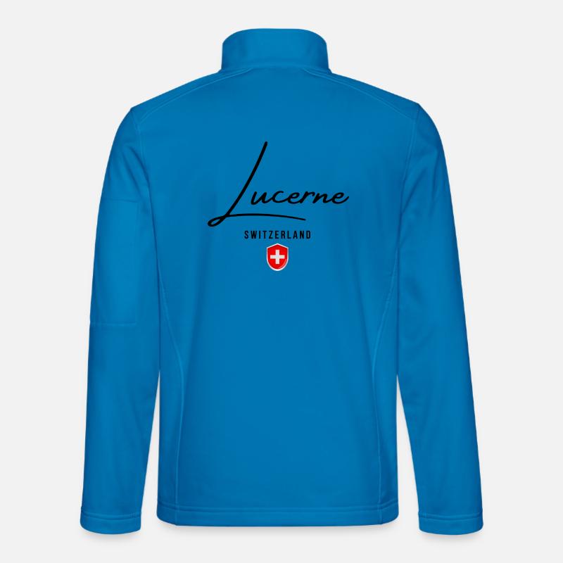 Design élégant Lucerne, Lucerne souvenir - Veste en tissu softshell Unisexe - bleu clair