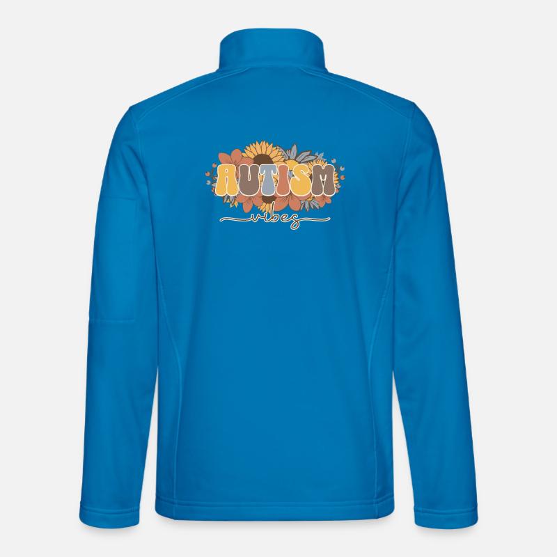 Autism Vibes Florale Collage - Unisex Softshelljacke - Lichtblau