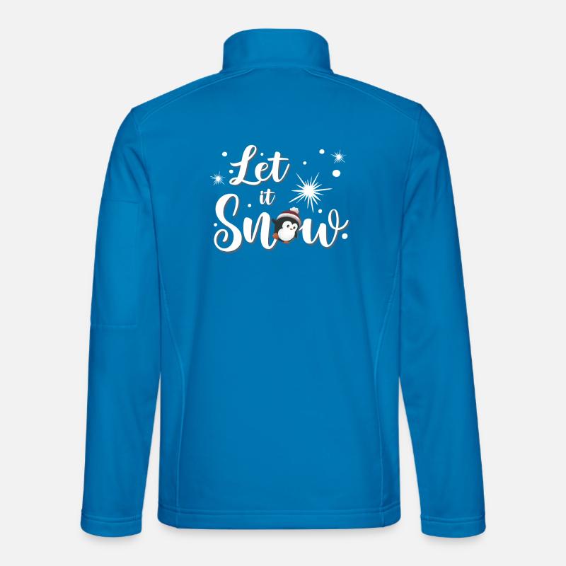Let It Snow Penguin - Unisex Softshell Jacket - light blue